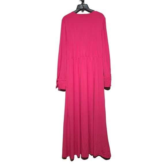 Eloquii Long Sleeve Surplice Front Maxi Dress Size 18 NWT - Picture 2 of 6